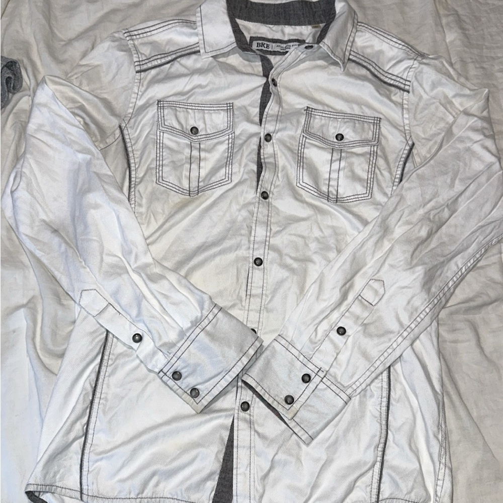 BKE Light Gray Shirt Jacket